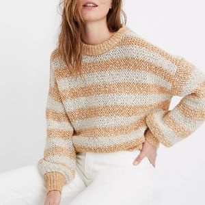 Madewell Baez Pullover Sweater in Stripe